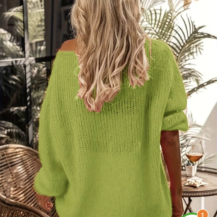 Thick knit sweater for women with a relaxed fit and wide sleeves Lune London