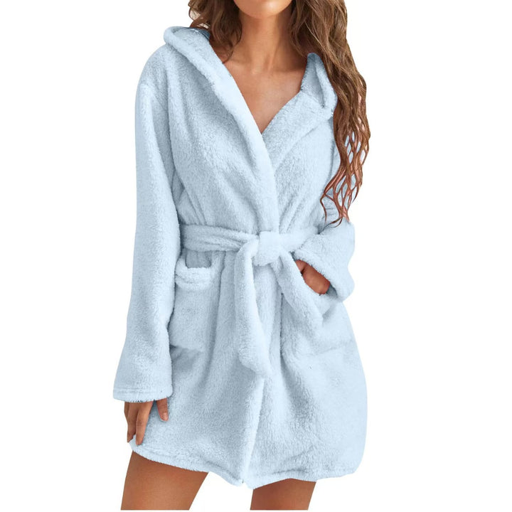Women’s Cozy Hooded Bathrobe Lune London