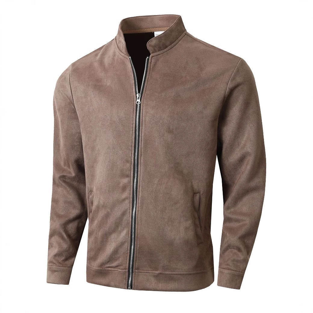 Men's fleece jacket with modern stand-up collar and soft inner lining Lune London