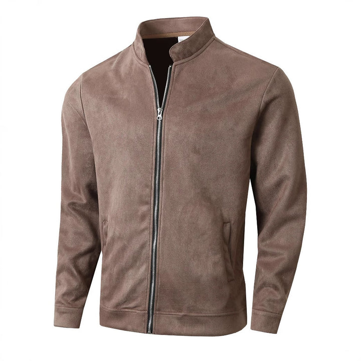 Men's fleece jacket with modern stand-up collar and soft inner lining Lune London