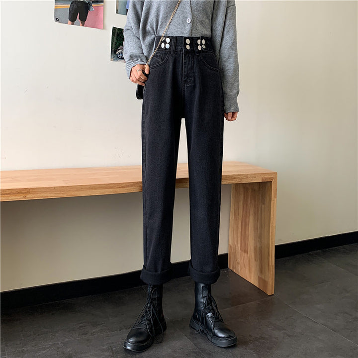 Pantalons chino taille haute pour femmes avec poches latérales