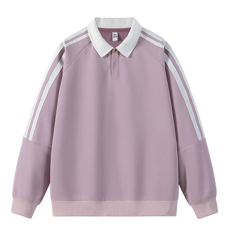 Lightweight sporty sweat shirt for men with polo collar Lune London