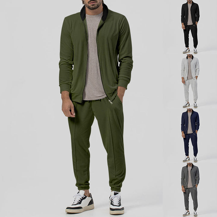 Casual sports outfit for men with high collar and zipper Lune London