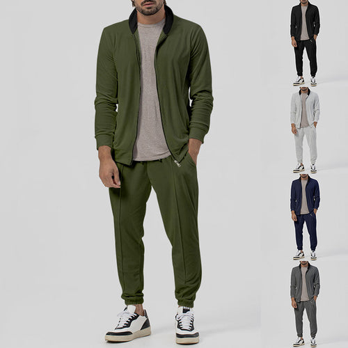 Casual sports outfit for men with high collar and zipper Lune London