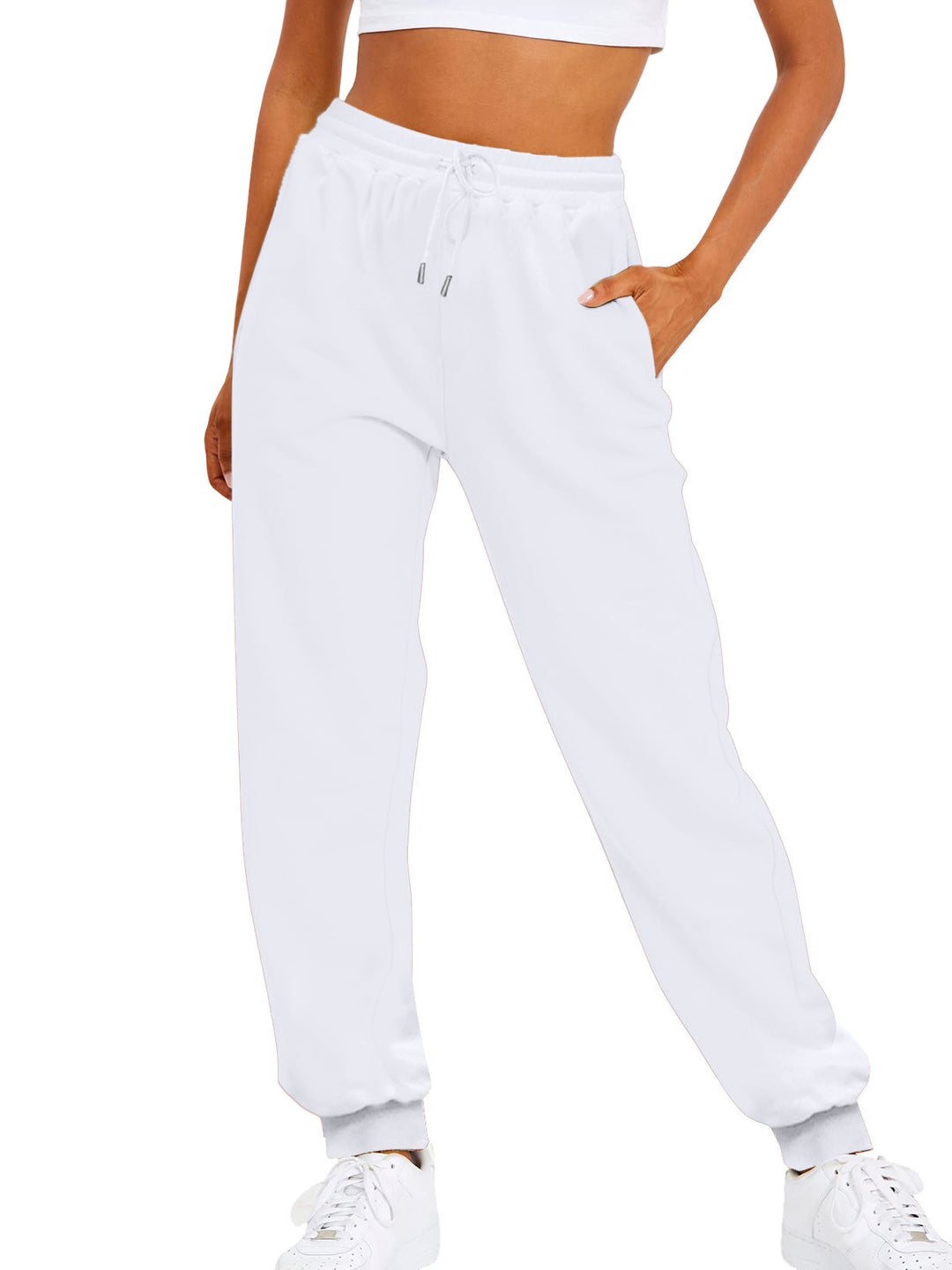 Ladies comfortable sport pants with elastic waistband and side pockets Lune London