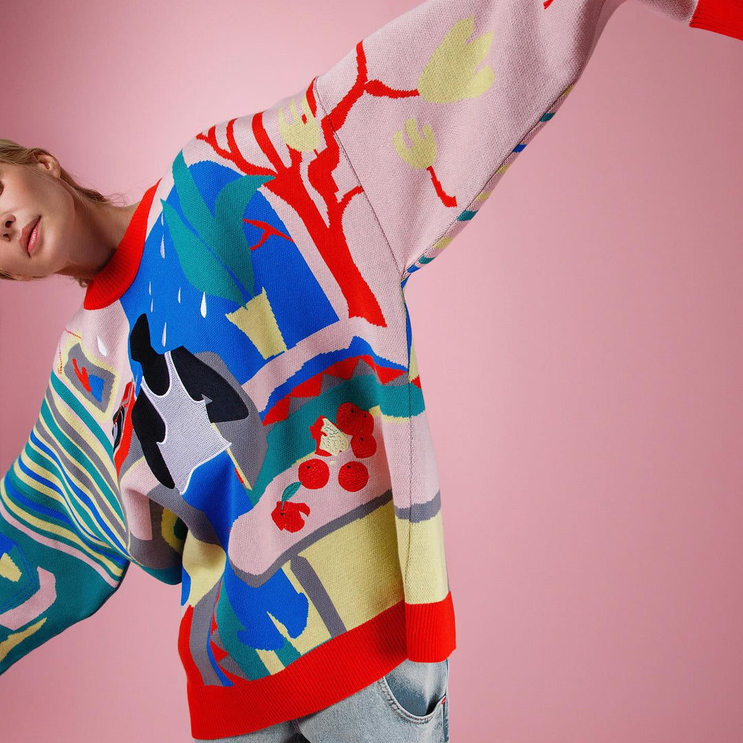 creative sweater for women with unique artistic design Lune London