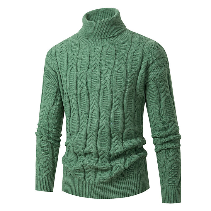 High-quality turtleneck pullover for men with embossed pattern Lune London