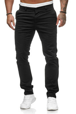 Modern chino pants for men with elastic waistband and slim fit Chic und Stil