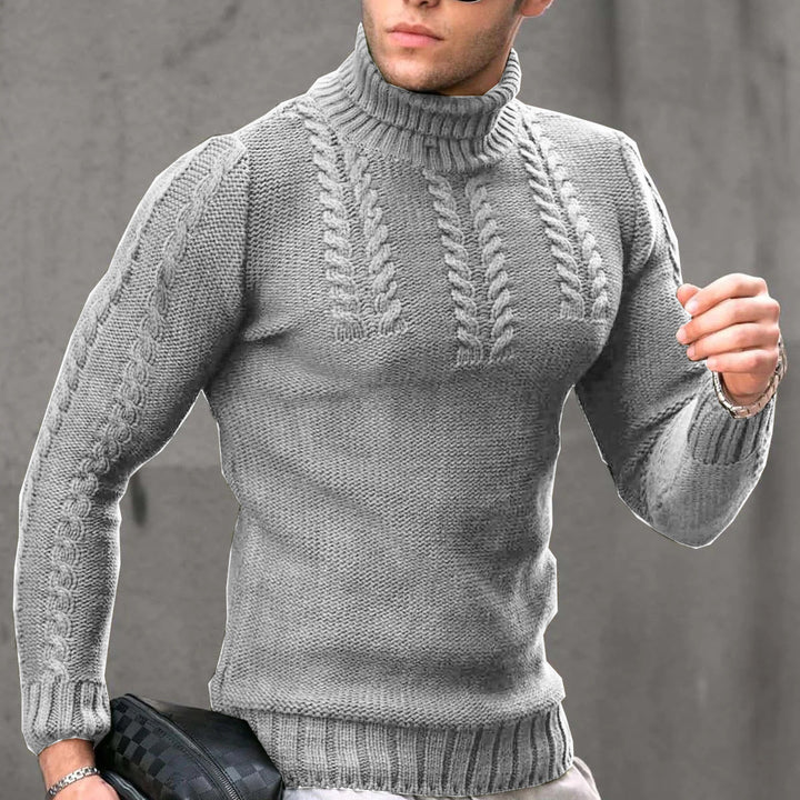 Knitted pullover for men with high collar Lune London