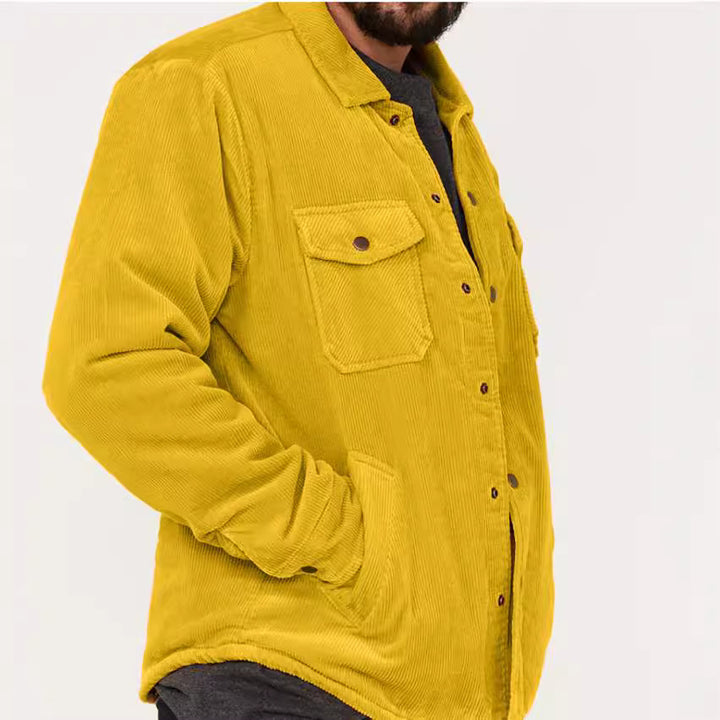 Corduroy jacket for men with high-quality button details Lune London