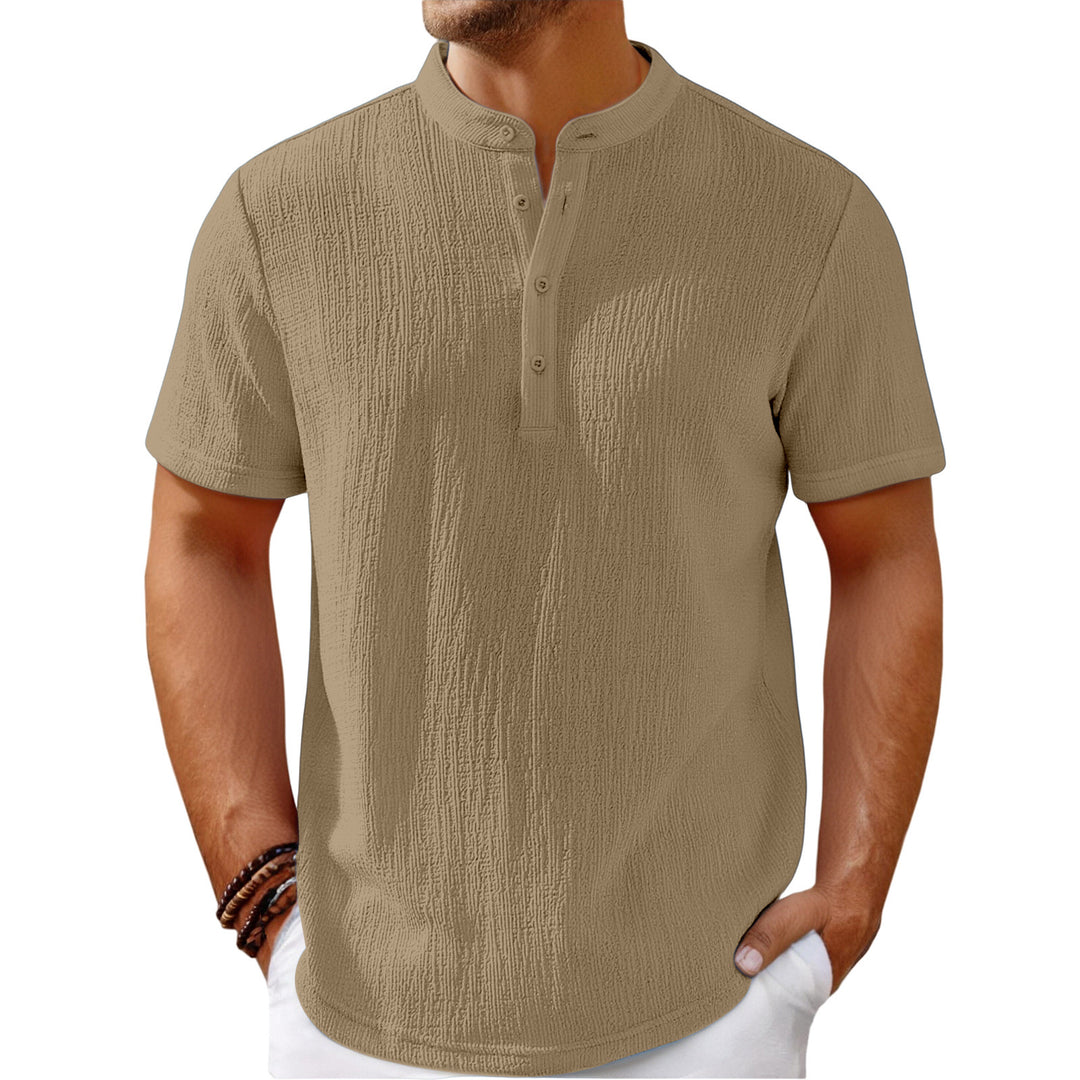 Men's short sleeve polo with structured design Lune London