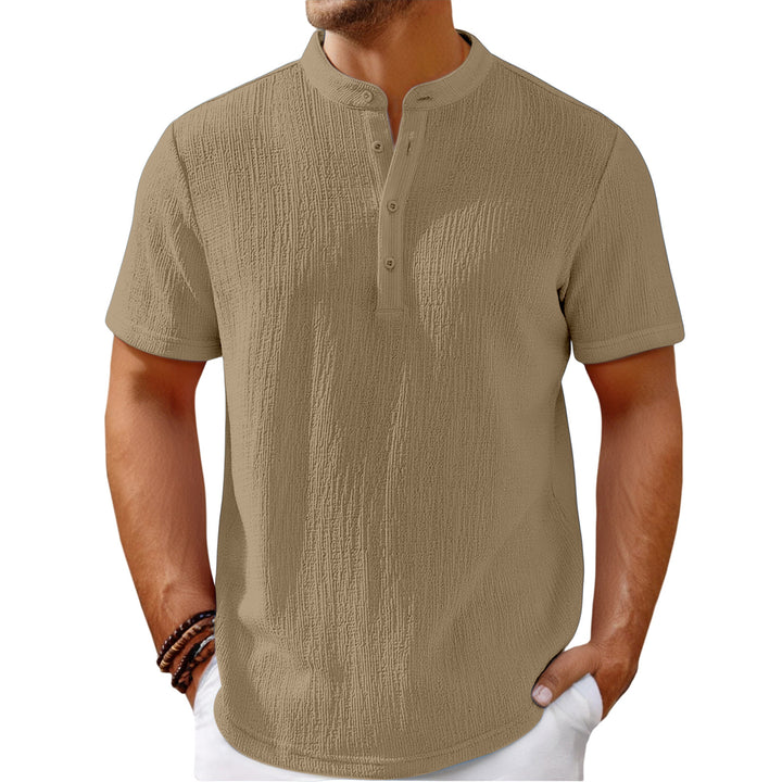 Men's short sleeve polo with structured design Lune London