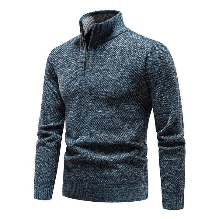 Men's sweater with half-zip and structured design Lune London