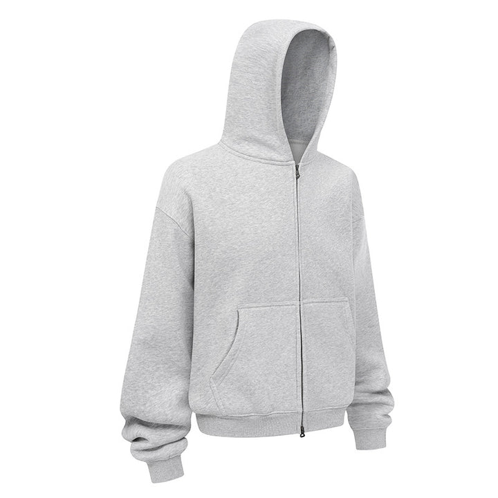 Casual hoodie jacket for women in soft fleece material with practical side pockets Lune London