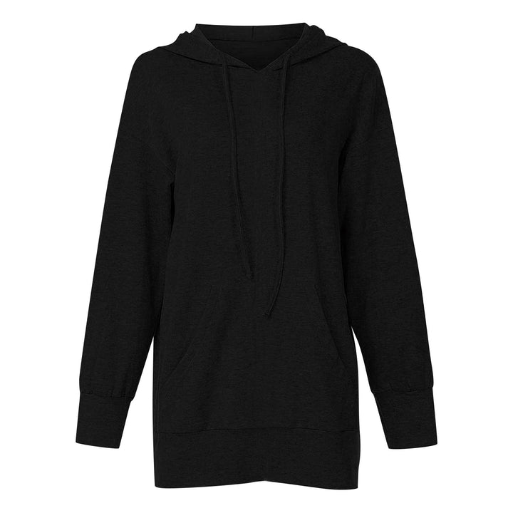 Ladies Casual Long Sleeve Hoodie with Practical Pockets Lune London