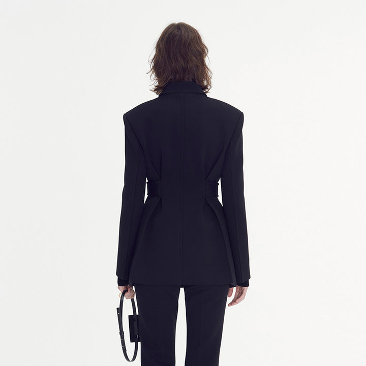 Blazer élégant et ajusté pour femmes avec double rangée de boutons Chic & Stil