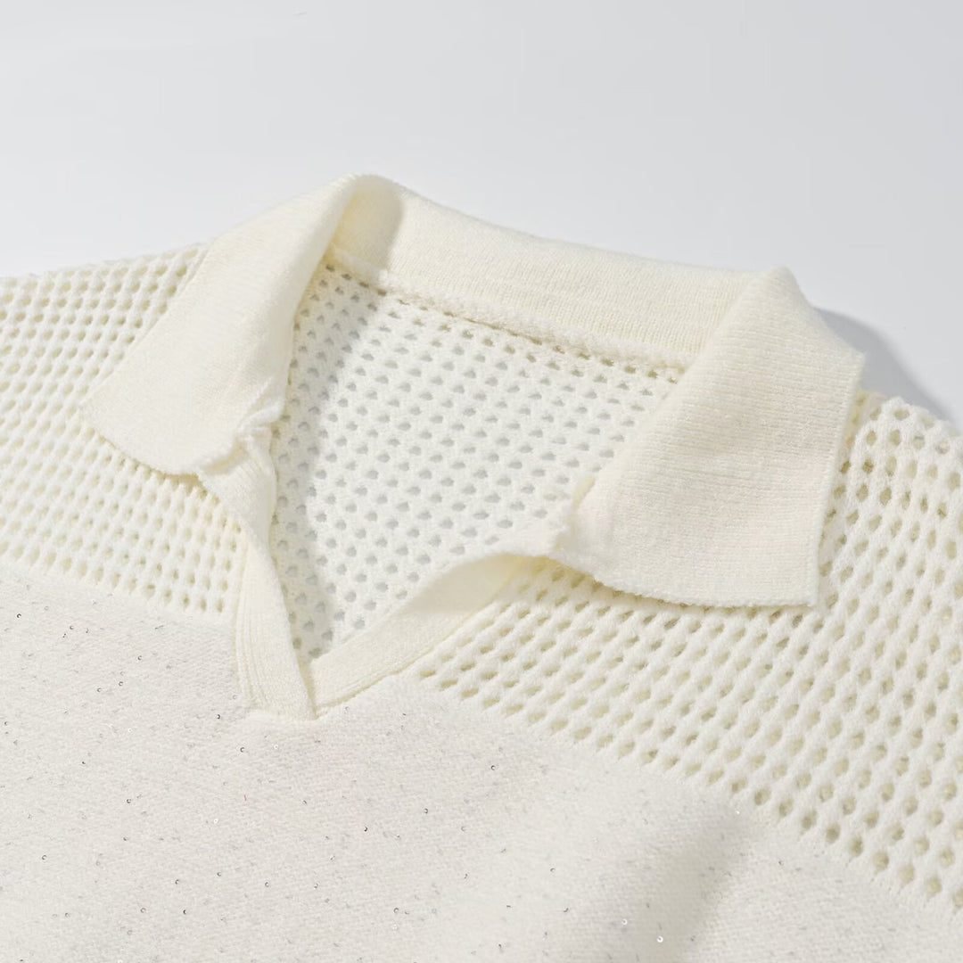 Robe tricotée pour femmes avec décolleté en V moderne et taille élastique