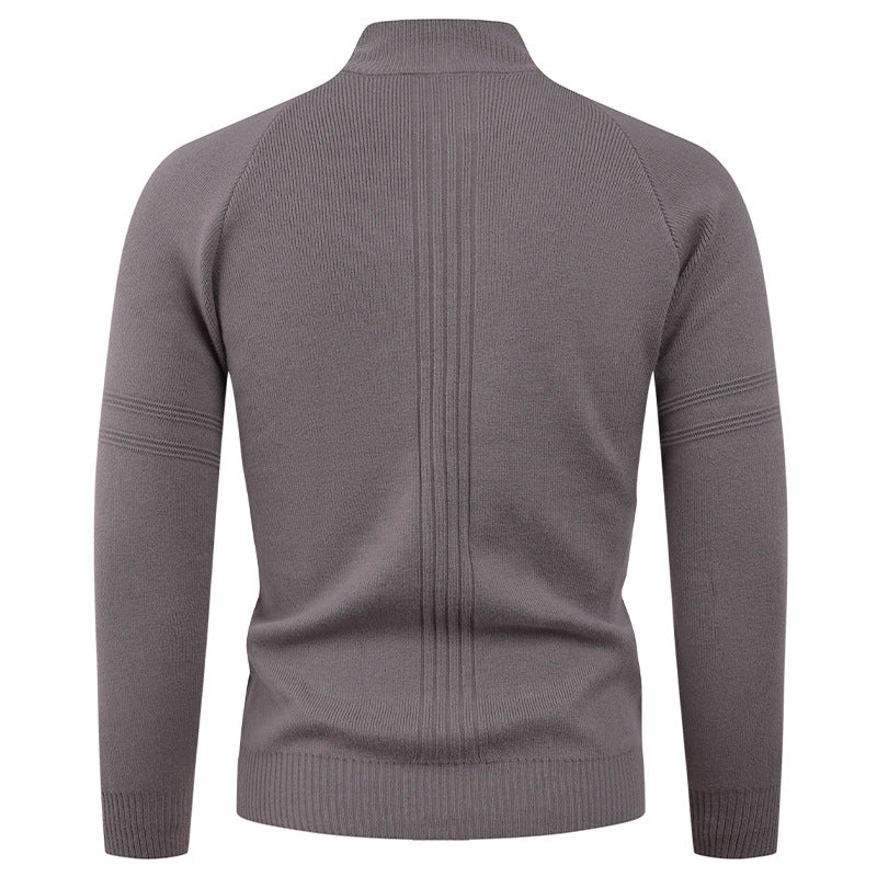 Knitted pullover for men with modern zipper and elegant structure Lune London
