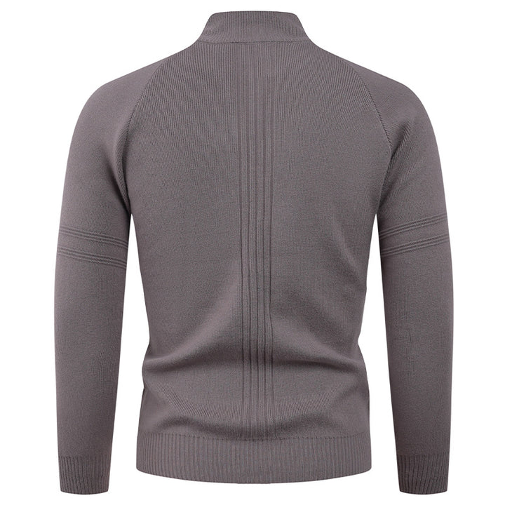 Knitted pullover for men with modern zipper and elegant structure Lune London
