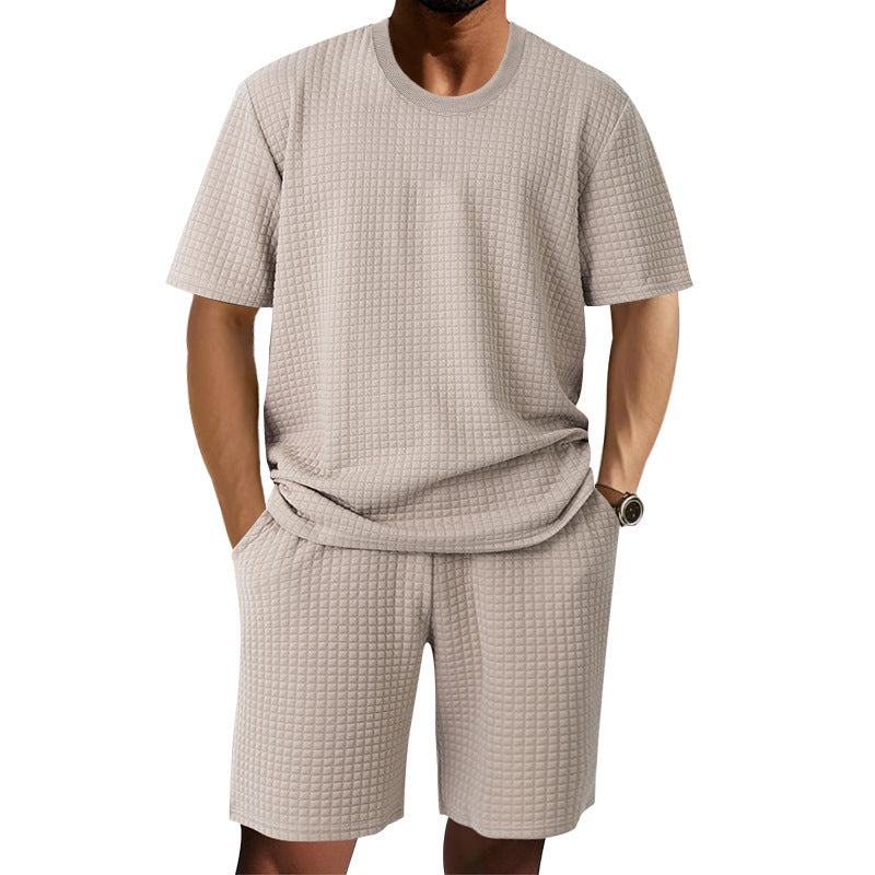 Casual short-sleeved men's set with structured design and practical pockets Lune London