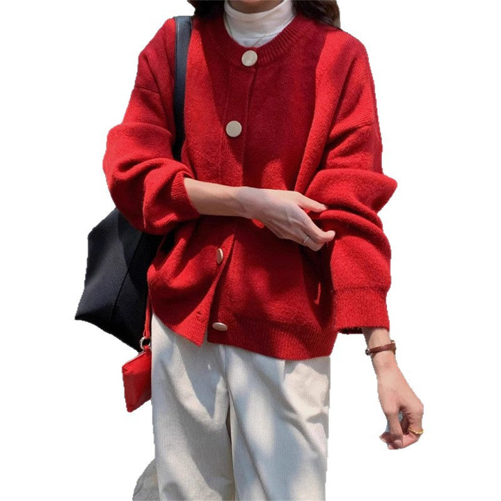 Cardigan Tricoté Doux pour Femmes avec Design de Bouton et Texture Fines Chic & Stil