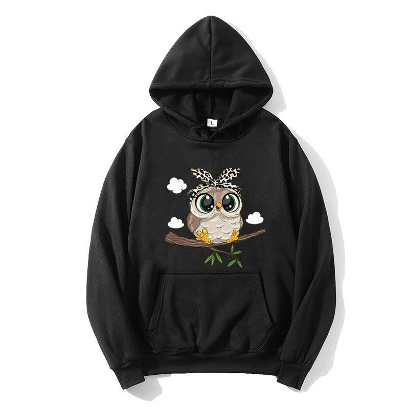 Women's hoodie with charming owl motif Chic & Stil