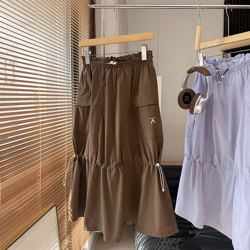 Jupe cargo féminine à la mode avec taille ajustable et poches latérales Chic & Stil