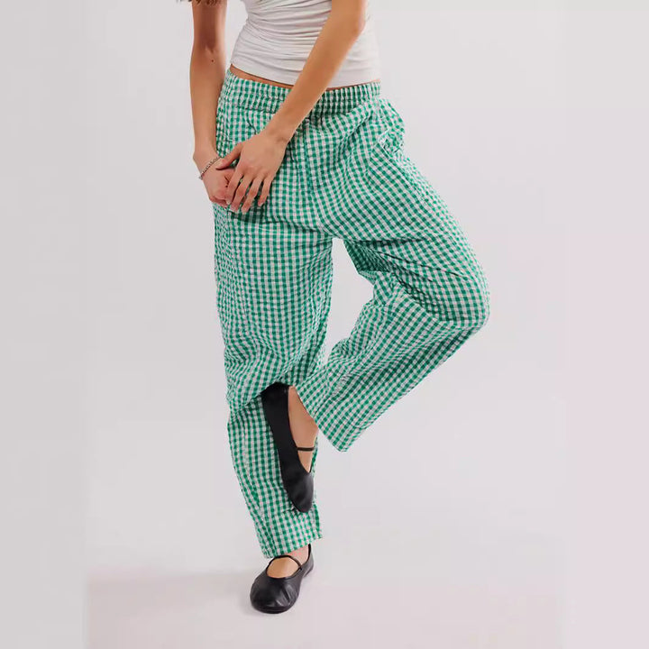 Lune London | Karo Cotton Woven Casual College-Style Bubble Pants