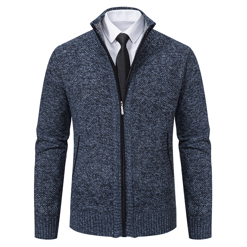 Elegant knitted jacket for men with full zip and structured design Lune London