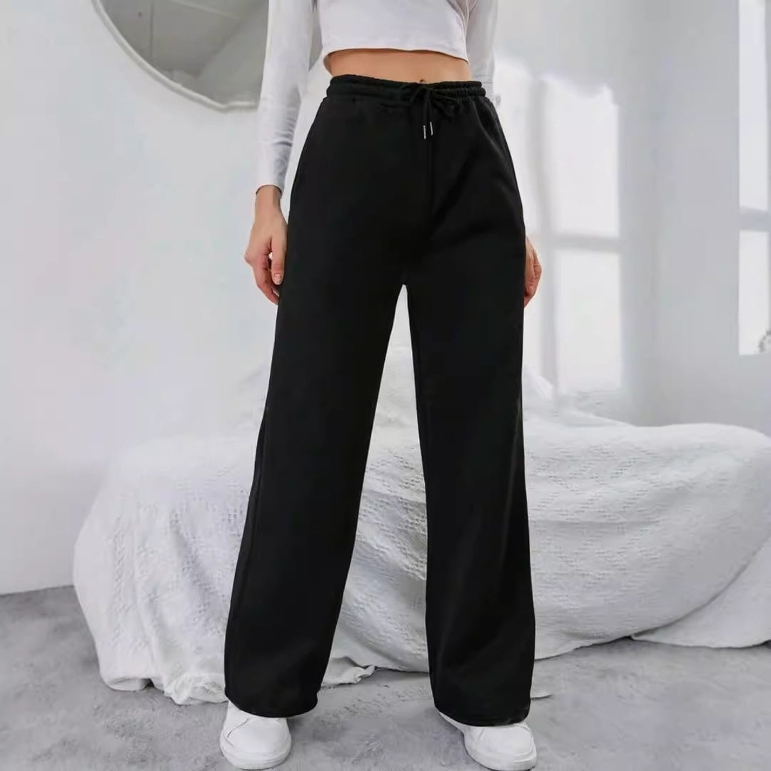 Women's wide leisure pants with elastic waistband Chic & Stil