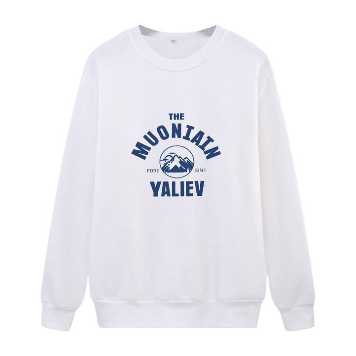 Women's cozy sweatshirt with front mountain motif Chic & Stil
