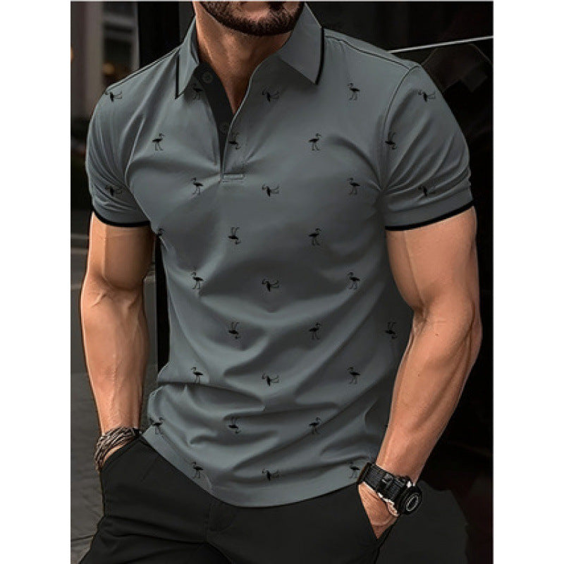 Lune London men's printed leisure polo shirt