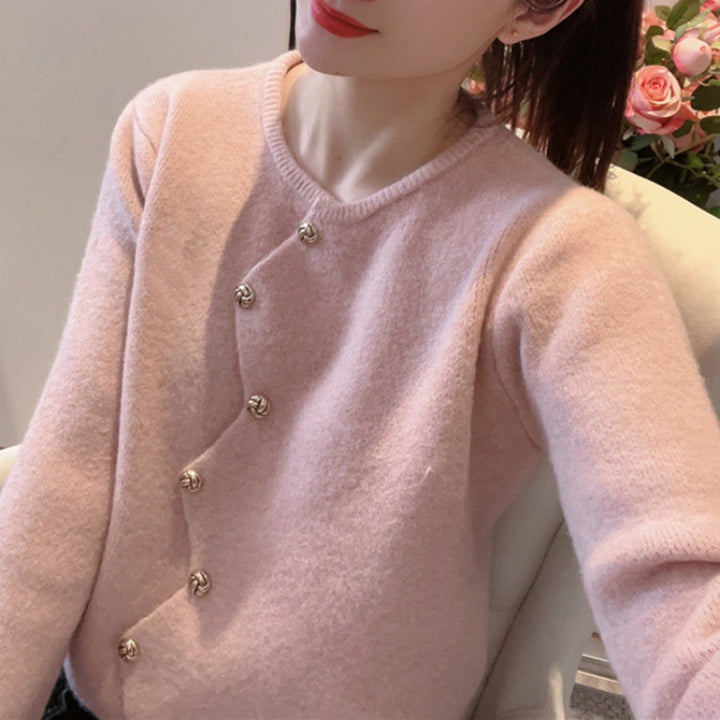 Knit jacket for women with stylish button details and a loose fit Lune London