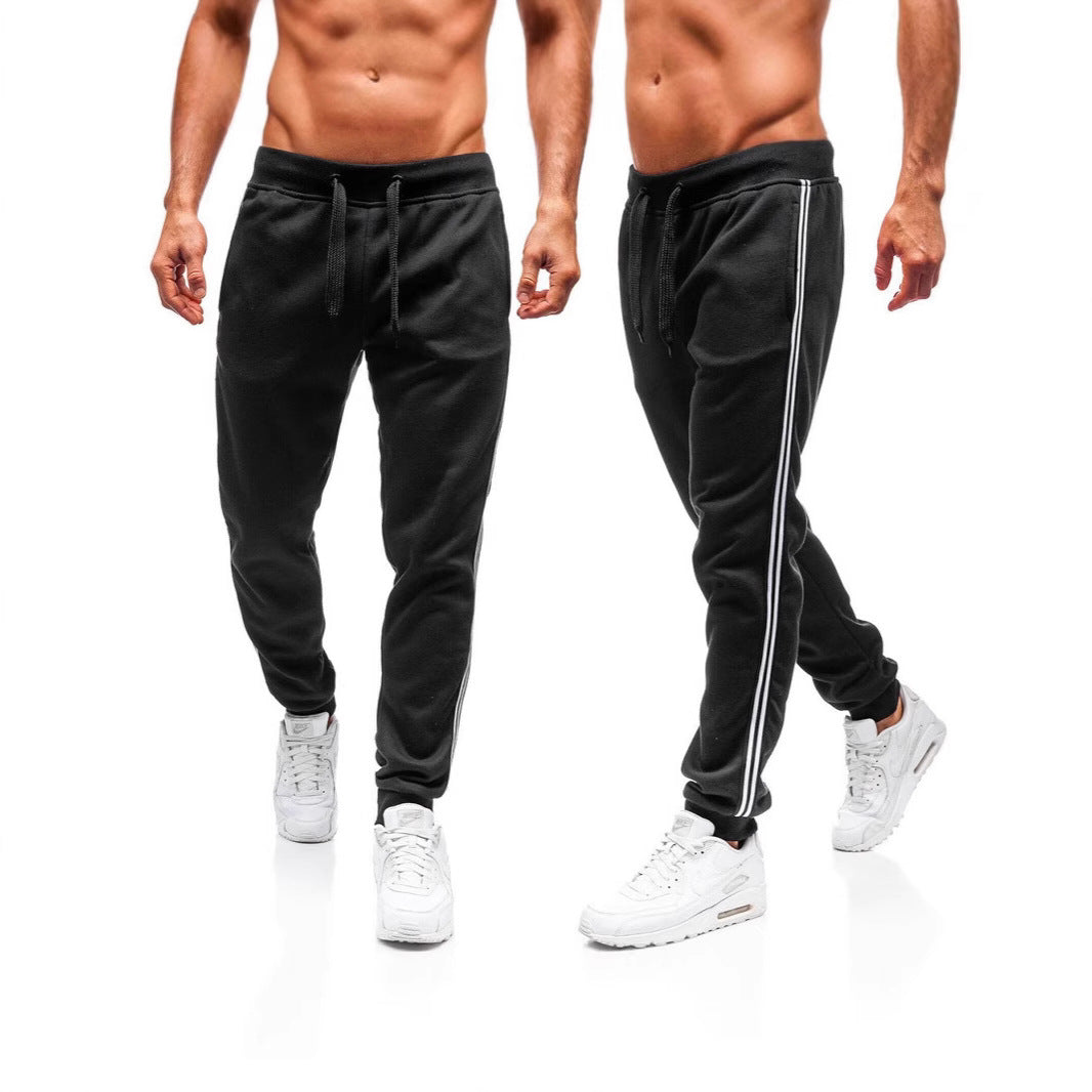 Men Casual Sports Pants with Side Stripes Lune London
