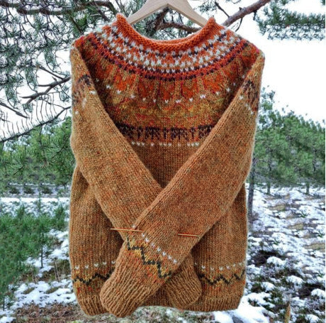 Women’s Vintage Icelandic Knit Sweater mit Premium Comfort | Lune London