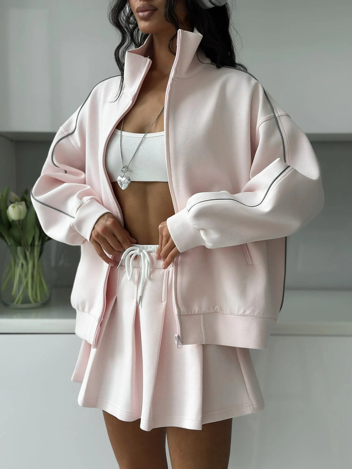 Women's sporty oversized jacket with high collar Chic & Stil