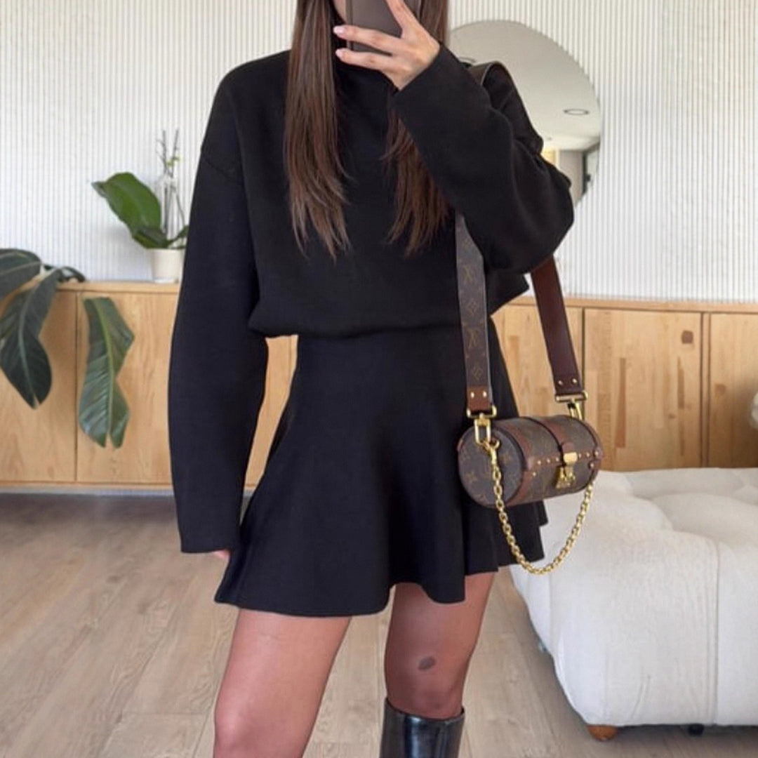 Robe en tricot stylée pour femme avec capuche Chic & Stil