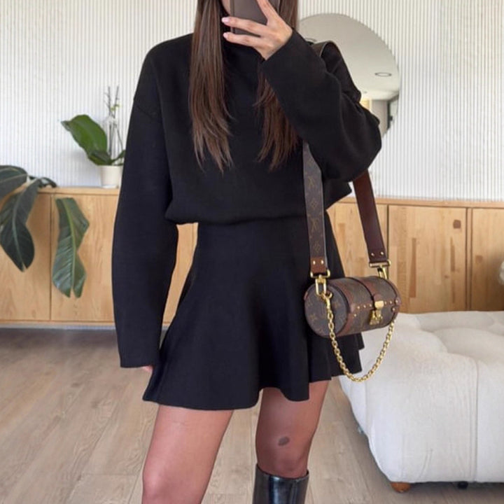 Robe en tricot stylée pour femme avec capuche Chic & Stil