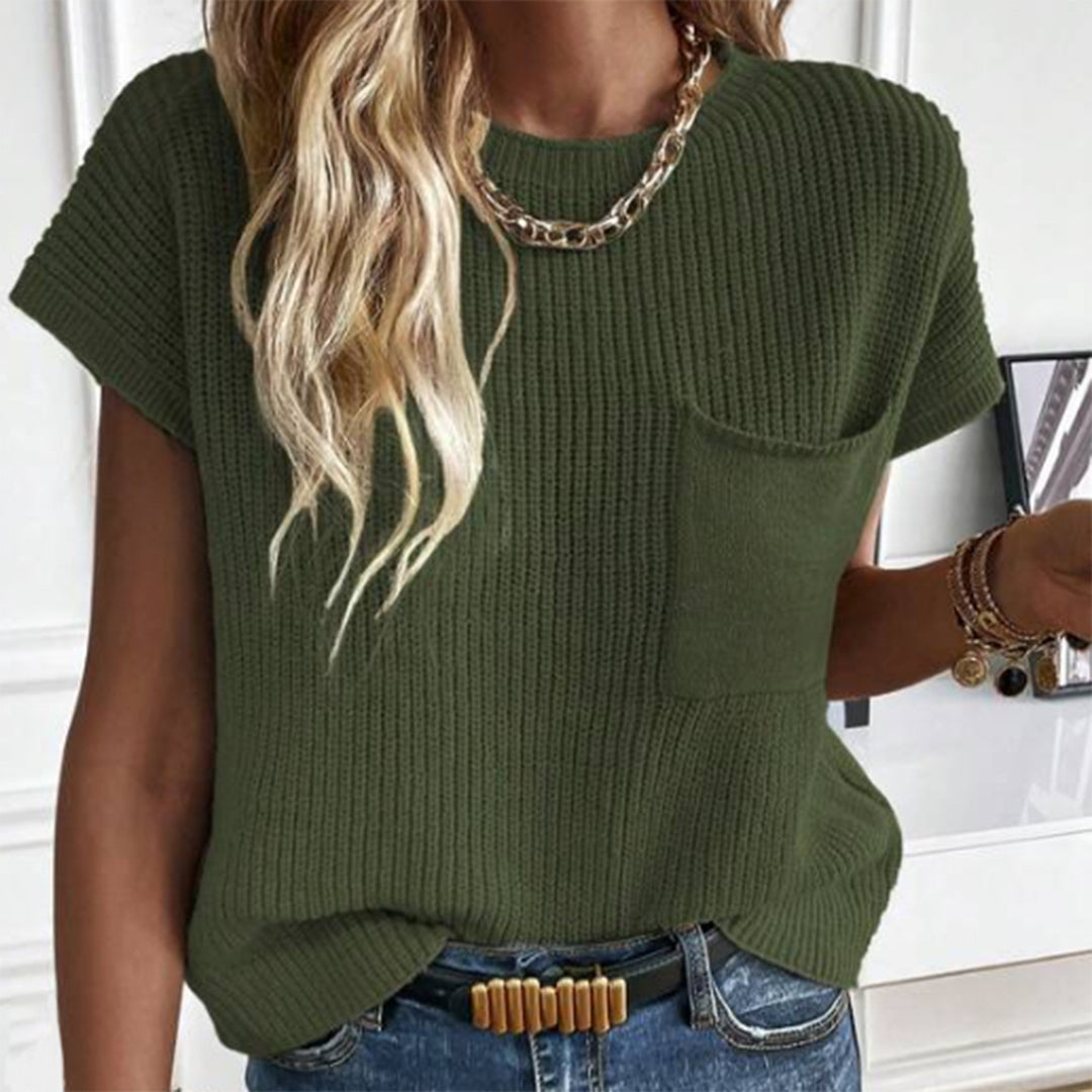 Knitted tank top for women with pockets Lune London