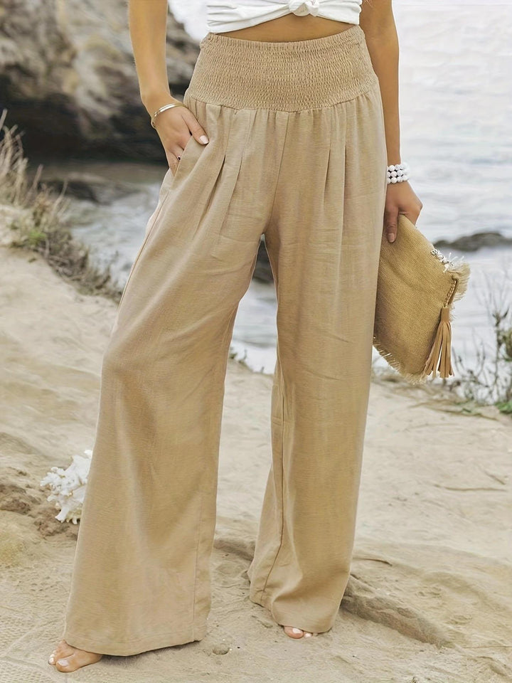 Loose summer pants for women with elastic waistband and comfortable pockets Lune London