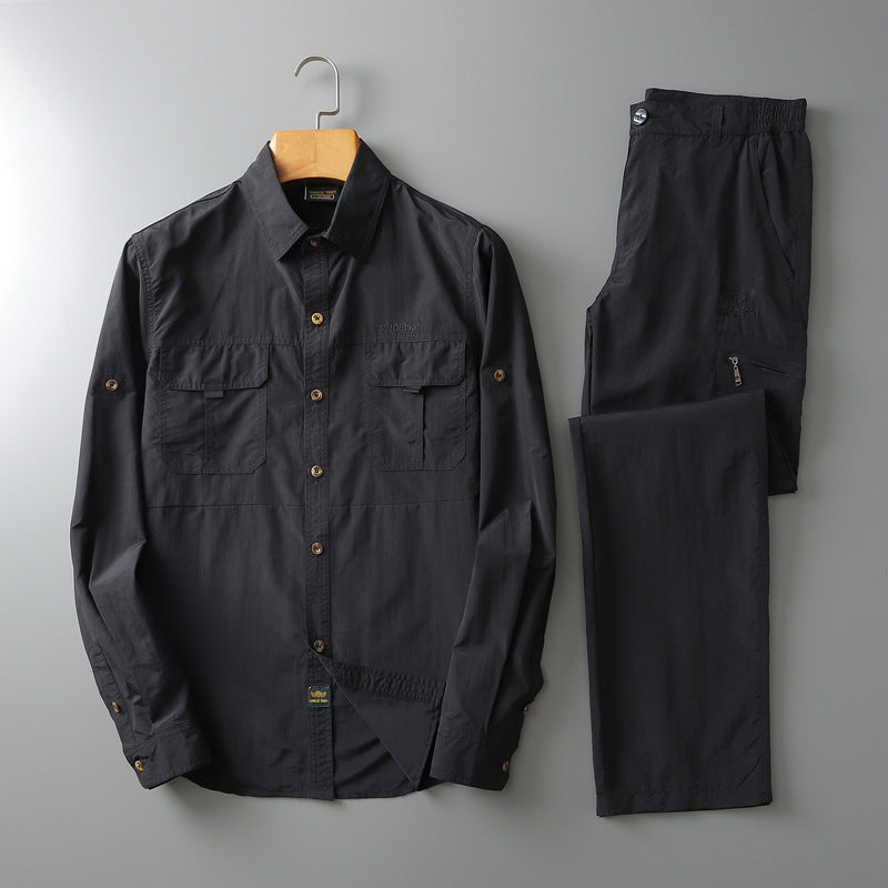 Chemise fonctionnelle pour hommes et pantalon cargo Lune London