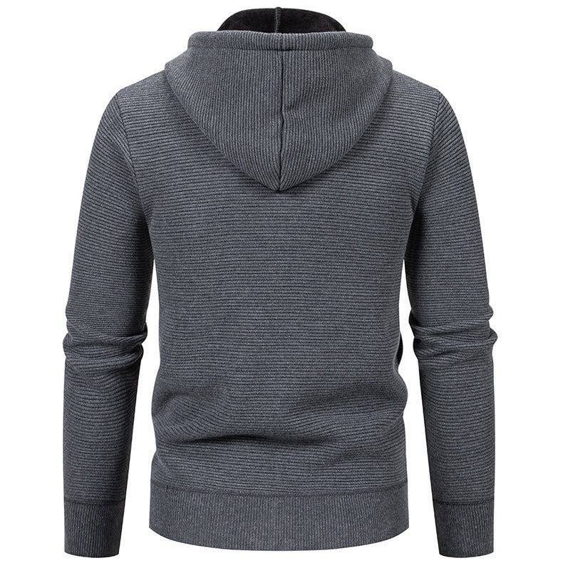 Modern hoodie jacket for men with textured surface and soft inner lining Lune London