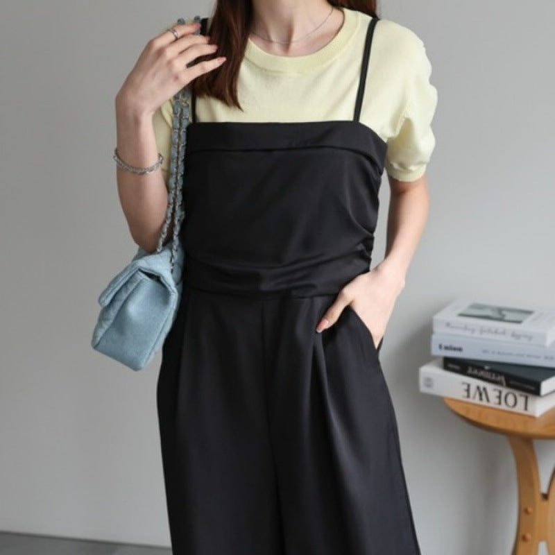 Ladies backless wide leg jumpsuit Lune London