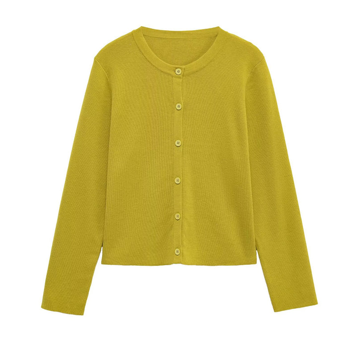 Casual knitted jacket for women with fine button details Lune London