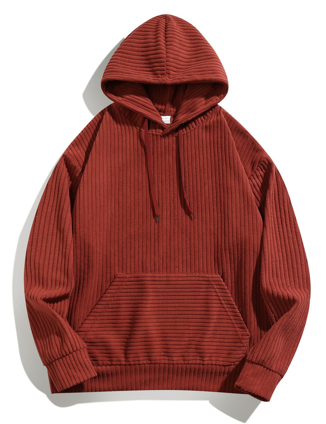 Cozy hooded sweater for men with ribbed structure and practical kangaroo pocket Lune London