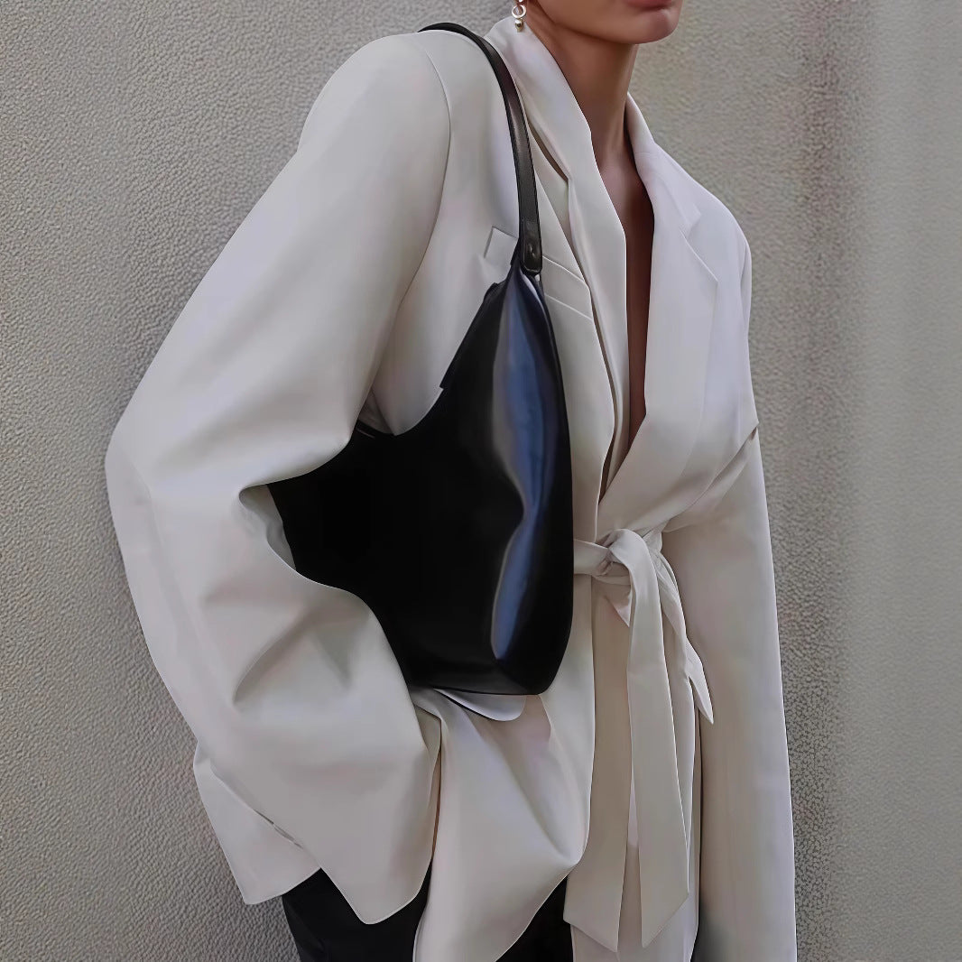 Women Elegant Blazer Jacket with Belt and Chic Pockets and Style