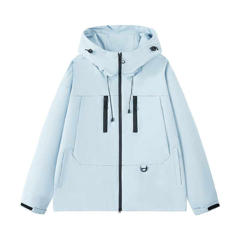 Men's breathable outdoor jacket with adjustable hood and multiple pockets Lune London