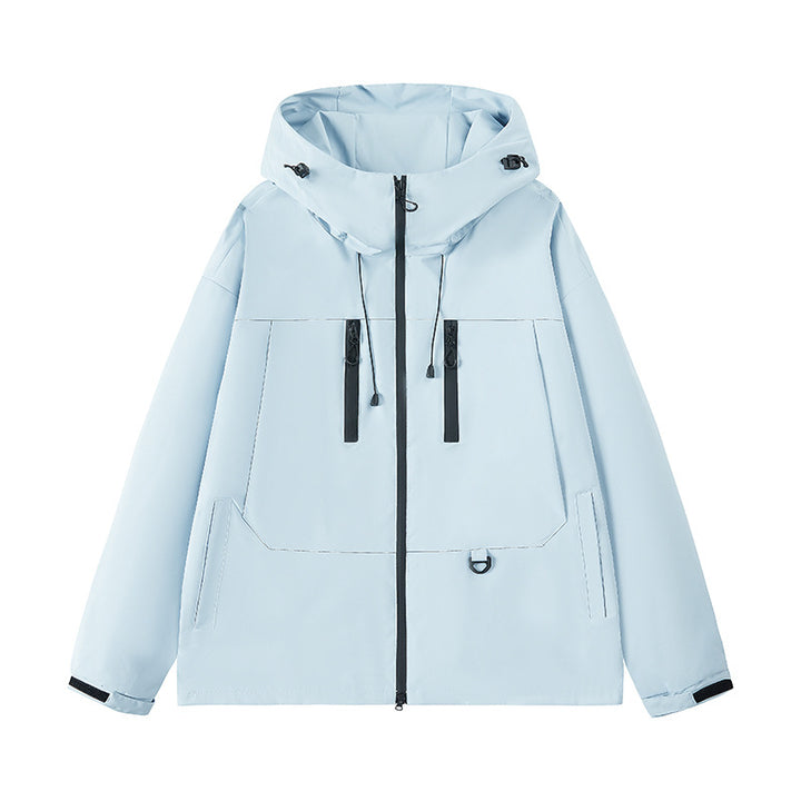 Men's breathable outdoor jacket with adjustable hood and multiple pockets Lune London