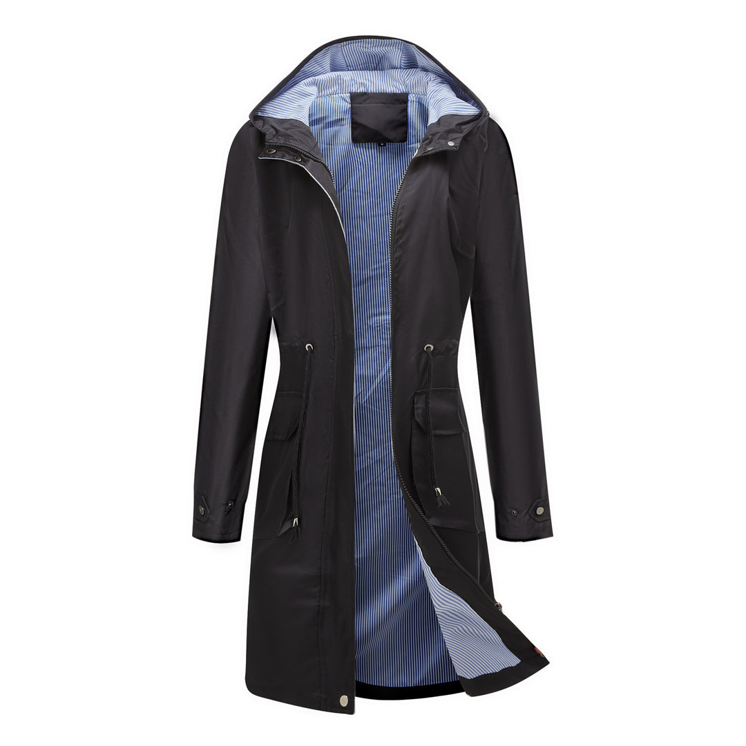 Women's windbreaker leisure jacket with practical drawstrings and inner lining Lune London