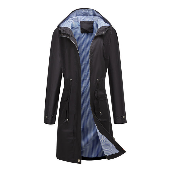 Women's windbreaker leisure jacket with practical drawstrings and inner lining Lune London